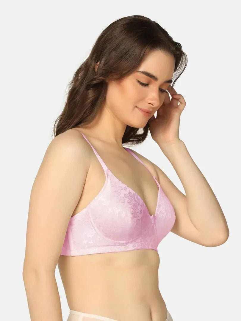 Lightly Padded Lacy Design Everyday T-Shirt Bra - Da Intimo - Lingerie Online Store India