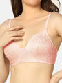 Lightly Padded Lacy Design Everyday T-Shirt Bra - Da Intimo - Lingerie Online Store India