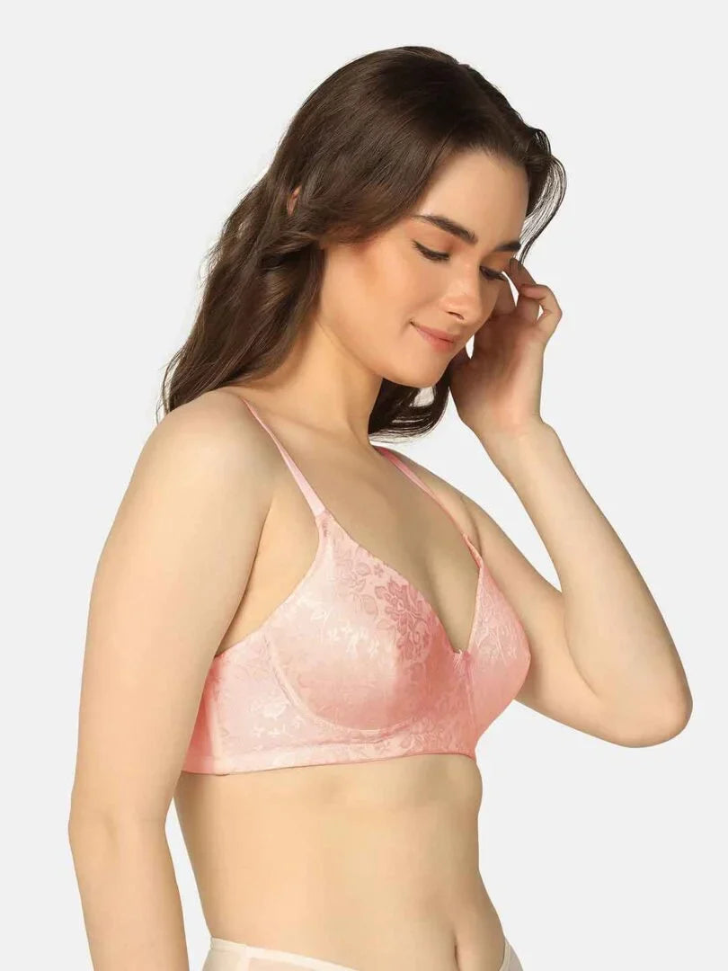 Lightly Padded Lacy Design Everyday T-Shirt Bra - Da Intimo - Lingerie Online Store India