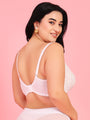 Curvy Love Plus Size Soft Lace Full Coverage Underwire White Bra - Da Intimo