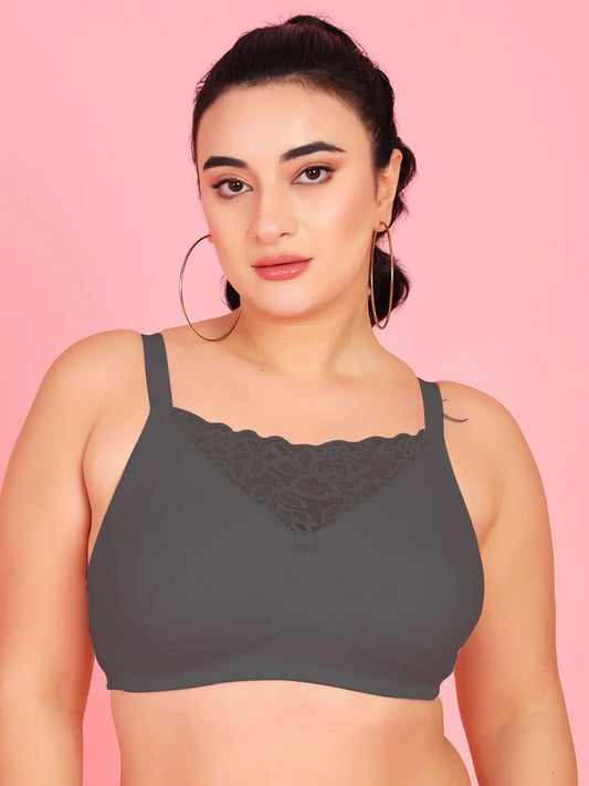 Curvy Love Plus Size Soft Cotton  Full Coverage Cami Bra - Da Intimo - Lingerie Online Store India