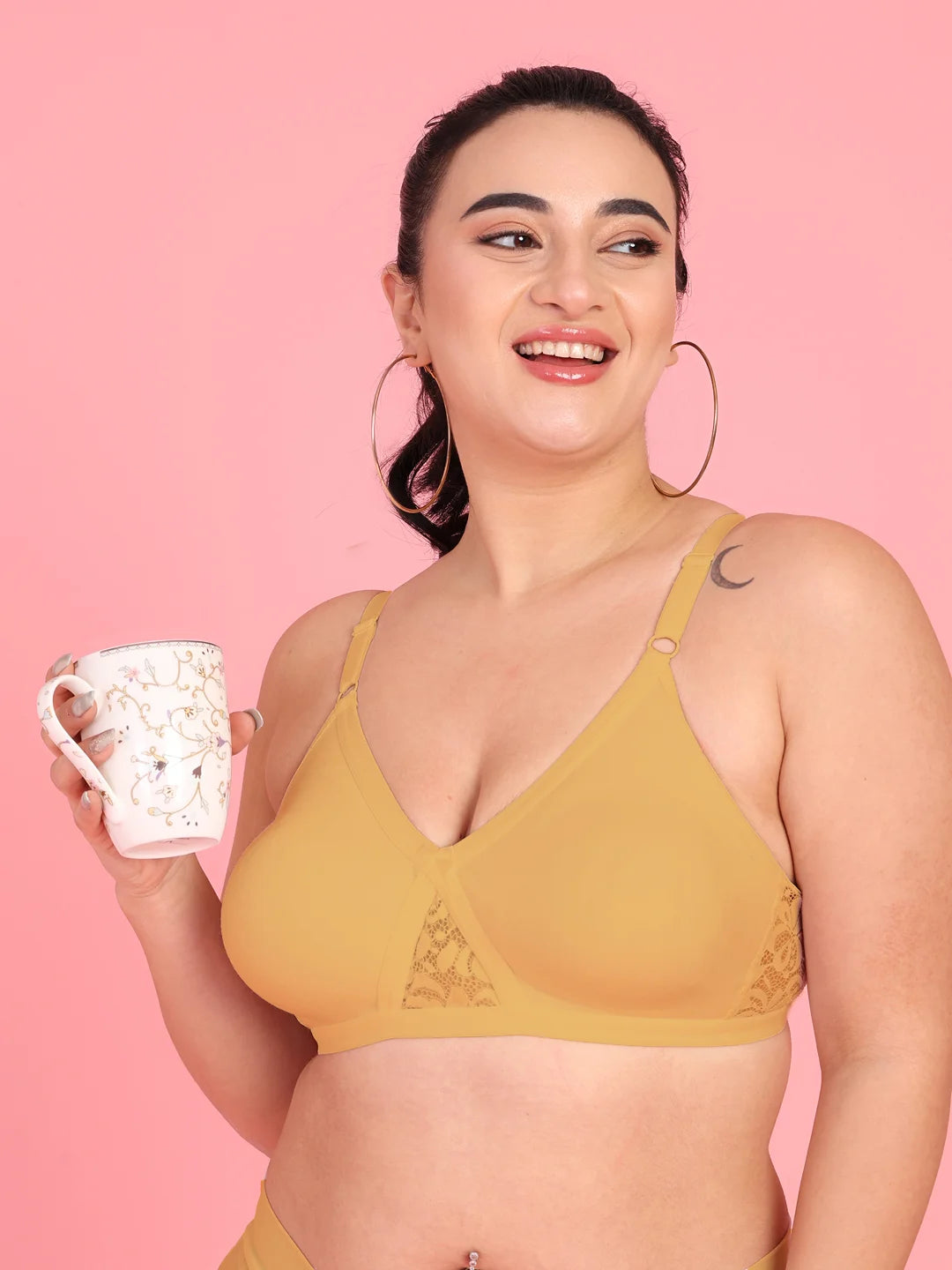 Curvy Love Plus Size Soft Cotton  Everyday Bra - Da Intimo