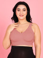 Curvy Love Plus Size Full Coverage Non Padded Peach Bra - Da Intimo