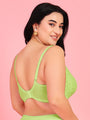 Curvy Love Pack of 2 Plus Size Soft Lace Full Coverage Underwire Mauve & Parrot Bra - Da Intimo