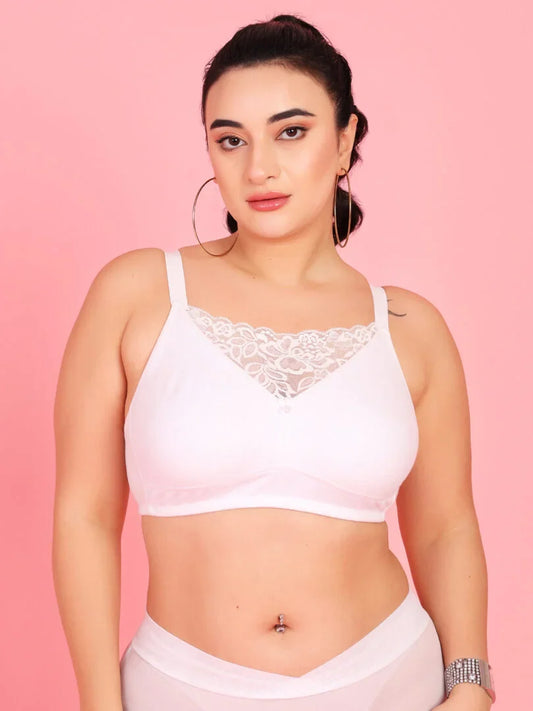 Curvy Love Pack of 2 Plus Size Soft Cotton  Everyday Bra - Da Intimo - Lingerie Online Store India