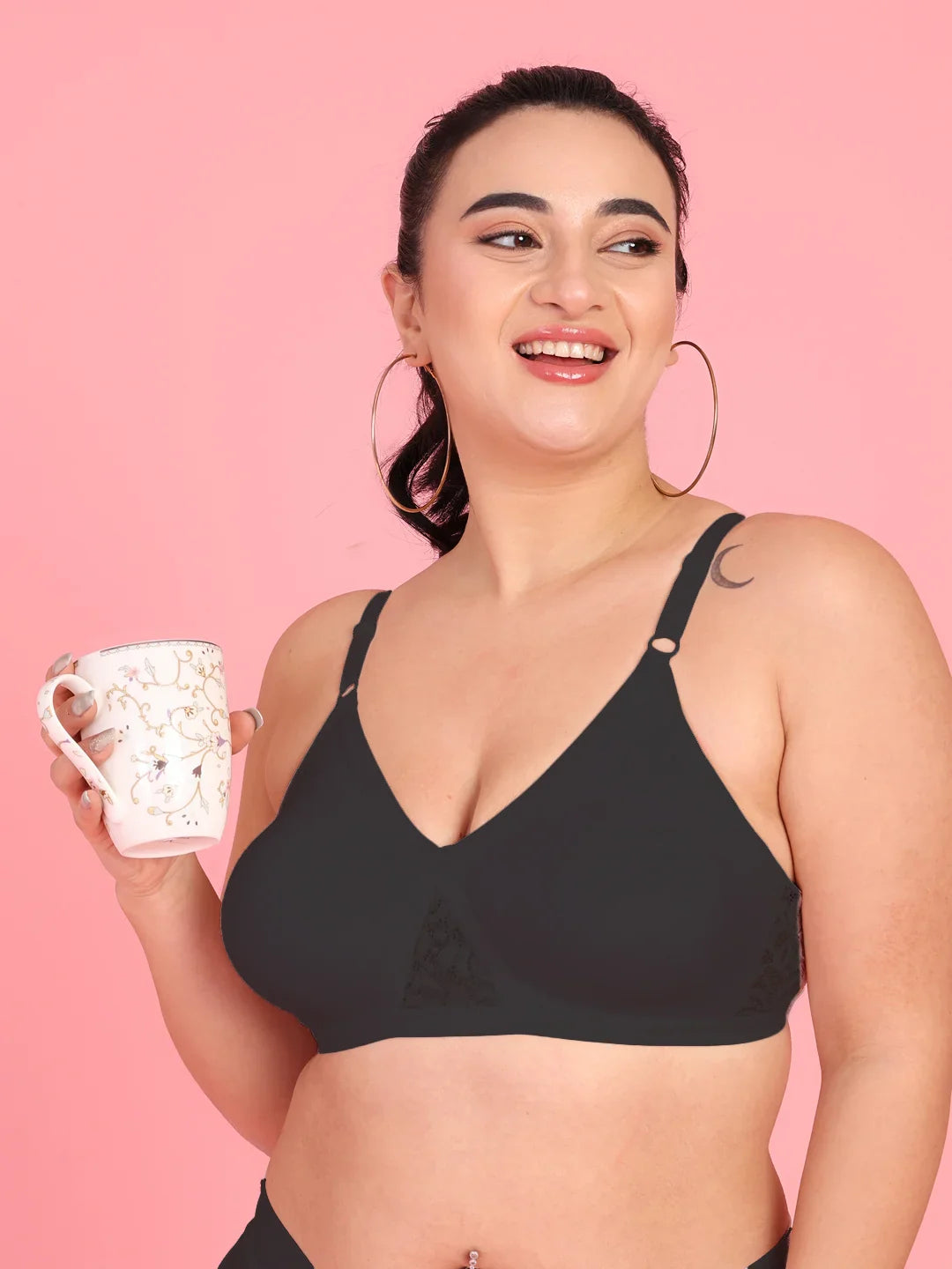 Curvy Love Pack of 2 Plus Size Soft Cotton  Everyday Bra - Da Intimo - Lingerie Online Store India