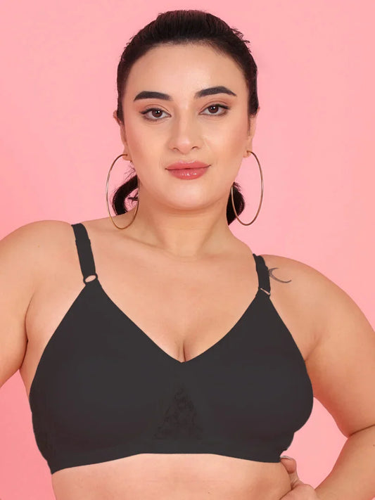 Curvy Love Pack of 2 Plus Size Soft Cotton  Everyday Bra - Da Intimo