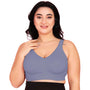 Curvy Love Pack of 2 Plus Size Full Coverage Non Padded Grey & Green Bra - Da Intimo