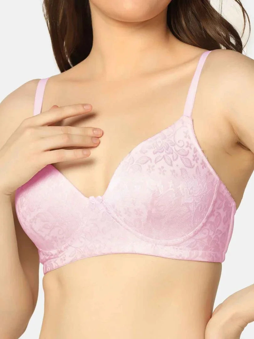 Pack Of 3 Lightly Padded Lacy Design Everyday T-Shirt Bra - Da Intimo