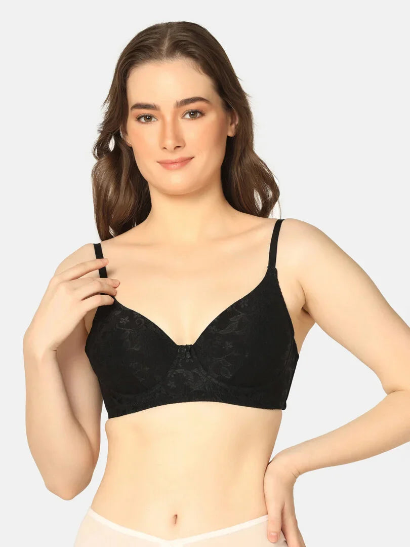 Pack Of 3 Lightly Padded Lacy Design Everyday T-Shirt Bra - Da Intimo