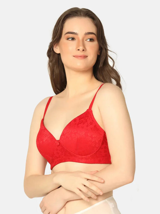 Pack Of 3 Lightly Padded Lacy Design Everyday T-Shirt Bra - Da Intimo