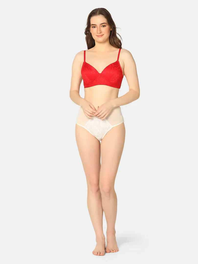 Pack Of 3 Lightly Padded Lacy Design Everyday T-Shirt Bra - Da Intimo