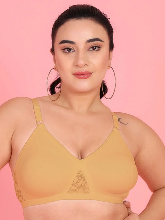 Curvy Love Pack of 3 Plus Size Soft Cotton  Everyday Bra - Da Intimo