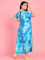 Curvy Love Plus Size Tie and Die Full Kaftan - Da Intimo