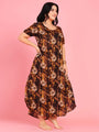 Curvy Love Plus Size Tie and Die Full Kaftan - Da Intimo