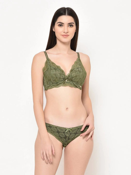 Da Intimo Lightly Padded Lace Design Lingerie Set - Da Intimo - Lingerie Online Store India