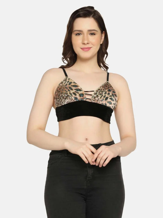 Soft Triangle Cup Printed Bralette - Da Intimo - Lingerie Online Store India