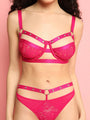 Rivet Design Underwired Strappy Lingerie Set - Da Intimo - Lingerie Online Store India