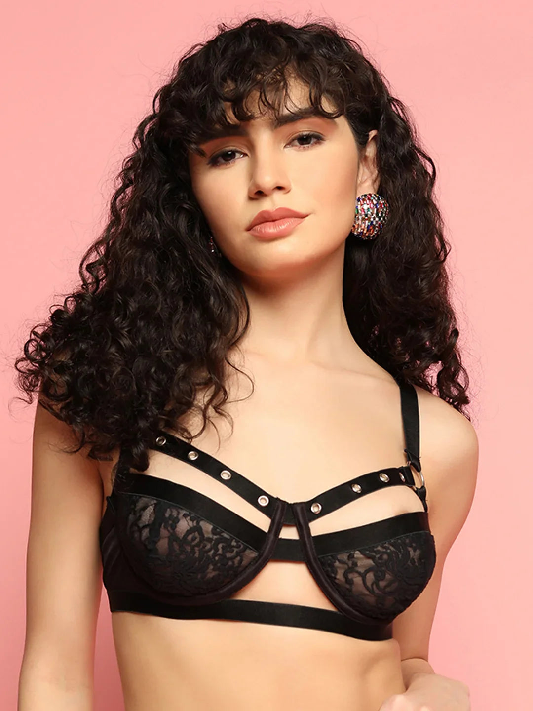 Rivet Design Underwired Strappy Bra - Da Intimo