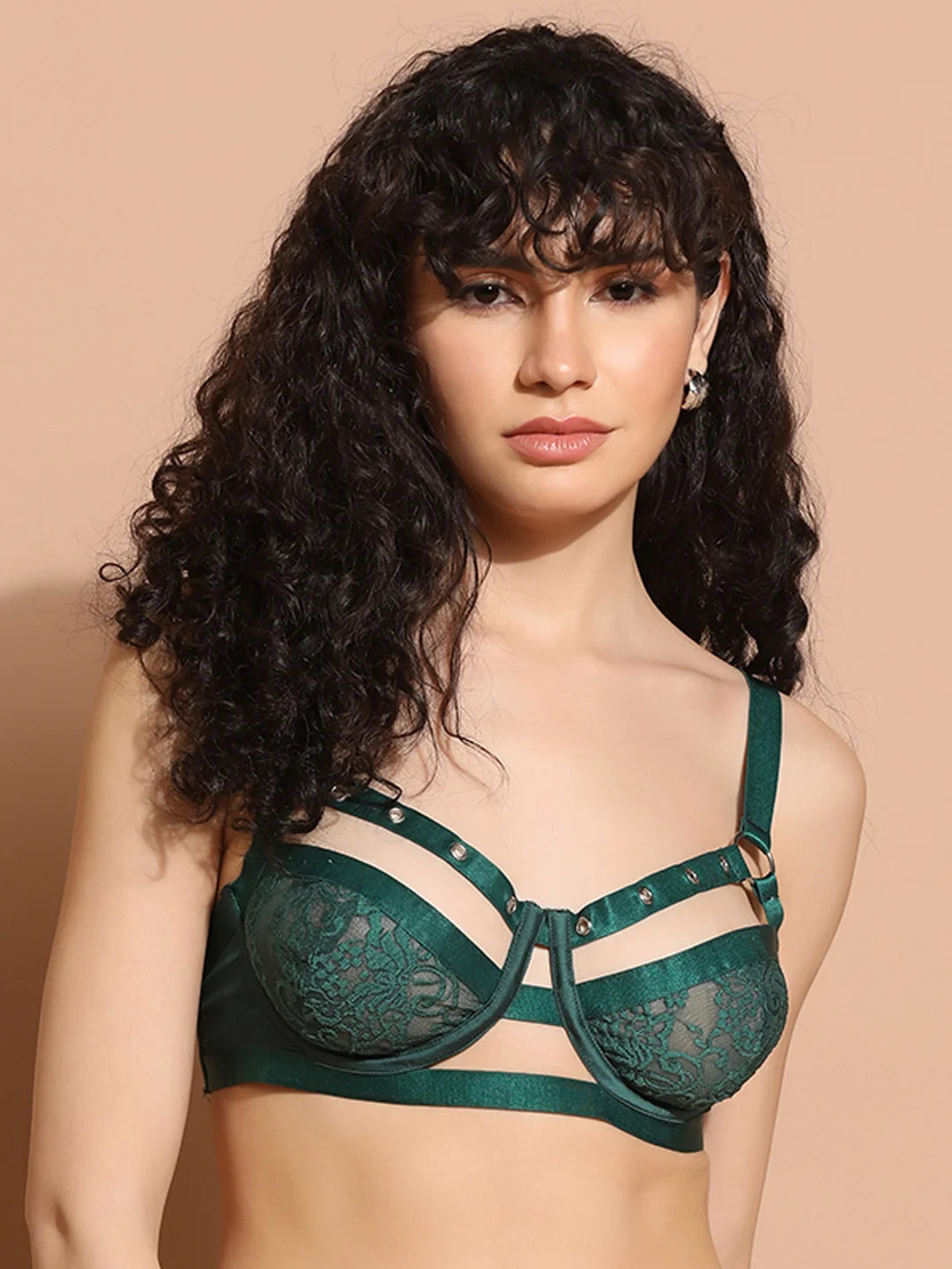 Rivet Design Underwired Strappy Bra - Da Intimo