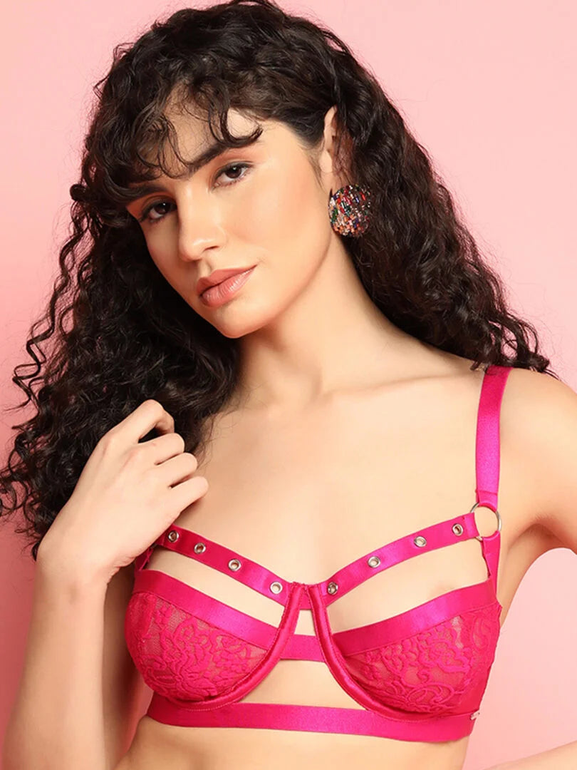 Rivet Design Underwired Strappy Bra - Da Intimo