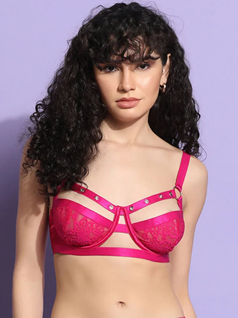 Rivet Design Underwired Strappy Bra - Da Intimo