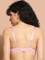 Machine Embroidered Flower Patch Design Underwired Bra - Daintimo