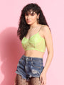 Soft Lace Underwired Chain Strap Design Bralette - Da Intimo - Lingerie Online Store India