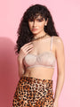 Lace Design Underwired Balconette Bra - Daintimo