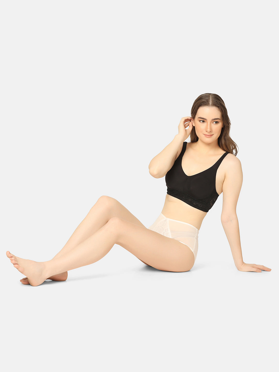 Curvy Love Plus Size Full Coverage Non Padded Everyday Black Bra - Da Intimo