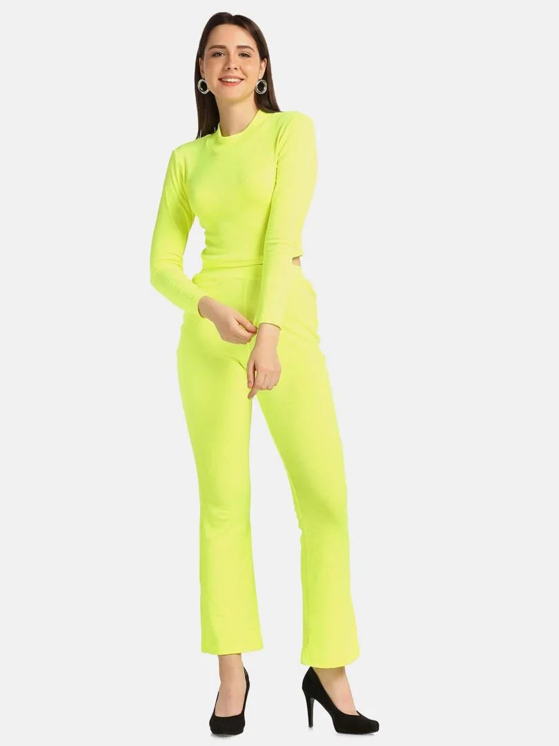Turtle Neck Crop Top Loungewear Set - Da Intimo - Lingerie Online Store India