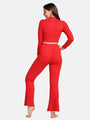 Turtle Neck Crop Top Loungewear Set - Da Intimo - Lingerie Online Store India