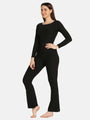 Boat Neck Crop Top Loungewear Set - Da Intimo - Lingerie Online Store India