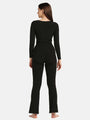 Boat Neck Crop Top Loungewear Set - Da Intimo - Lingerie Online Store India