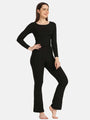 Boat Neck Crop Top Loungewear Set - Da Intimo - Lingerie Online Store India