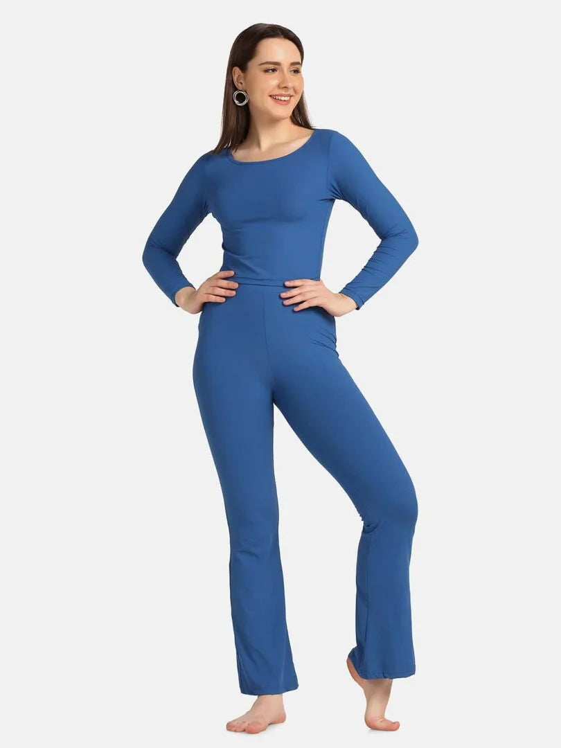 Boat Neck Crop Top Loungewear Set - Da Intimo - Lingerie Online Store India