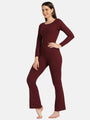 Boat Neck Crop Top Loungewear Set - Da Intimo - Lingerie Online Store India