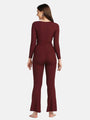 Boat Neck Crop Top Loungewear Set - Da Intimo - Lingerie Online Store India