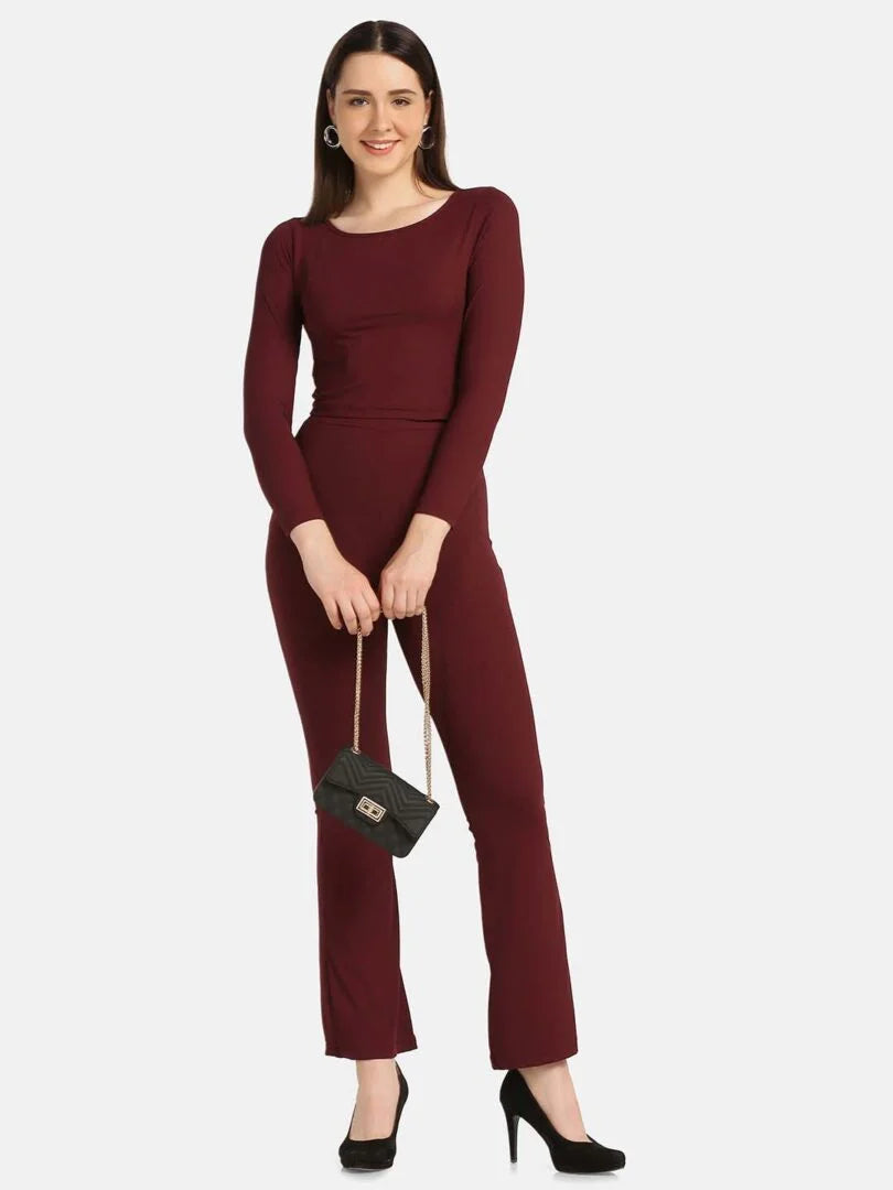 Boat Neck Crop Top Loungewear Set - Da Intimo - Lingerie Online Store India