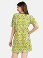 Flower Printed Boxy Fit Lounge T-shirt - Da Intimo - Lingerie Online Store India