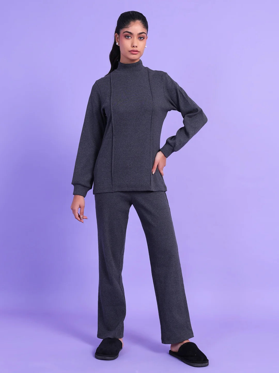 Da Intimo 2 Pc Ribbed Cotton Co-ord Set - Da Intimo - Lingerie Online Store India