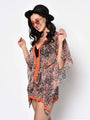 Printed Lacey Cover-Up Swim Dress - Da Intimo - Lingerie Online Store India