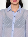 Grey Self Design Dobby Swim Wear Shirt - Da Intimo - Lingerie Online Store India