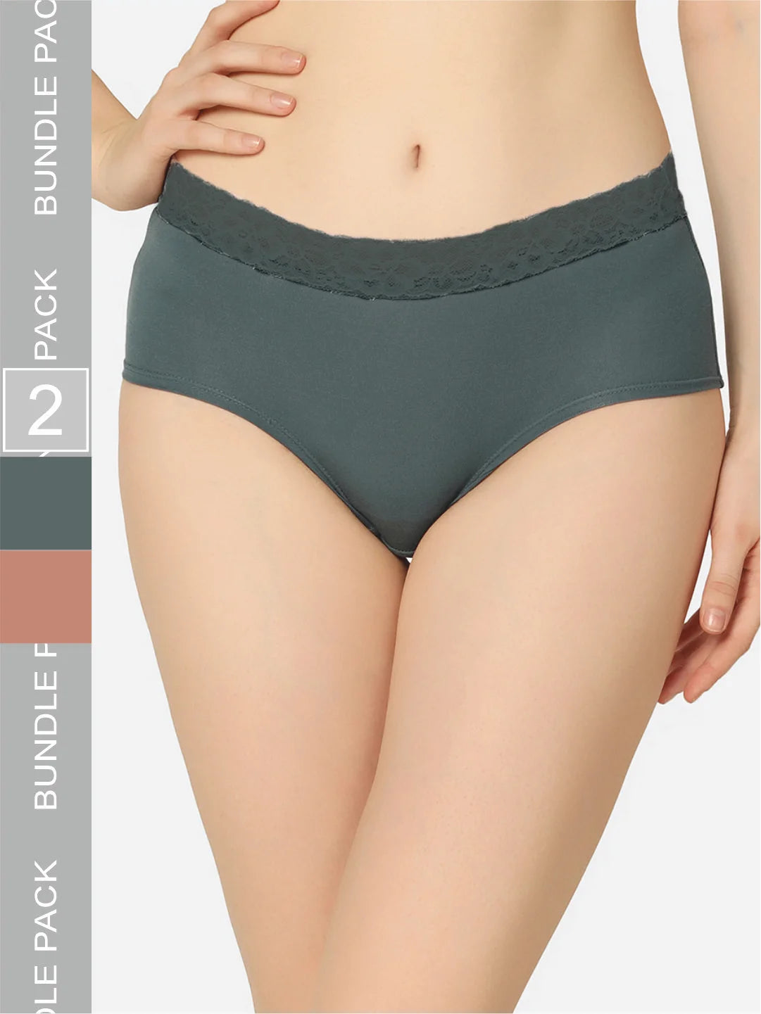 Pack Of 2 Soft Organic Cotton Everyday V- Shape Regular Panty - Da Intimo