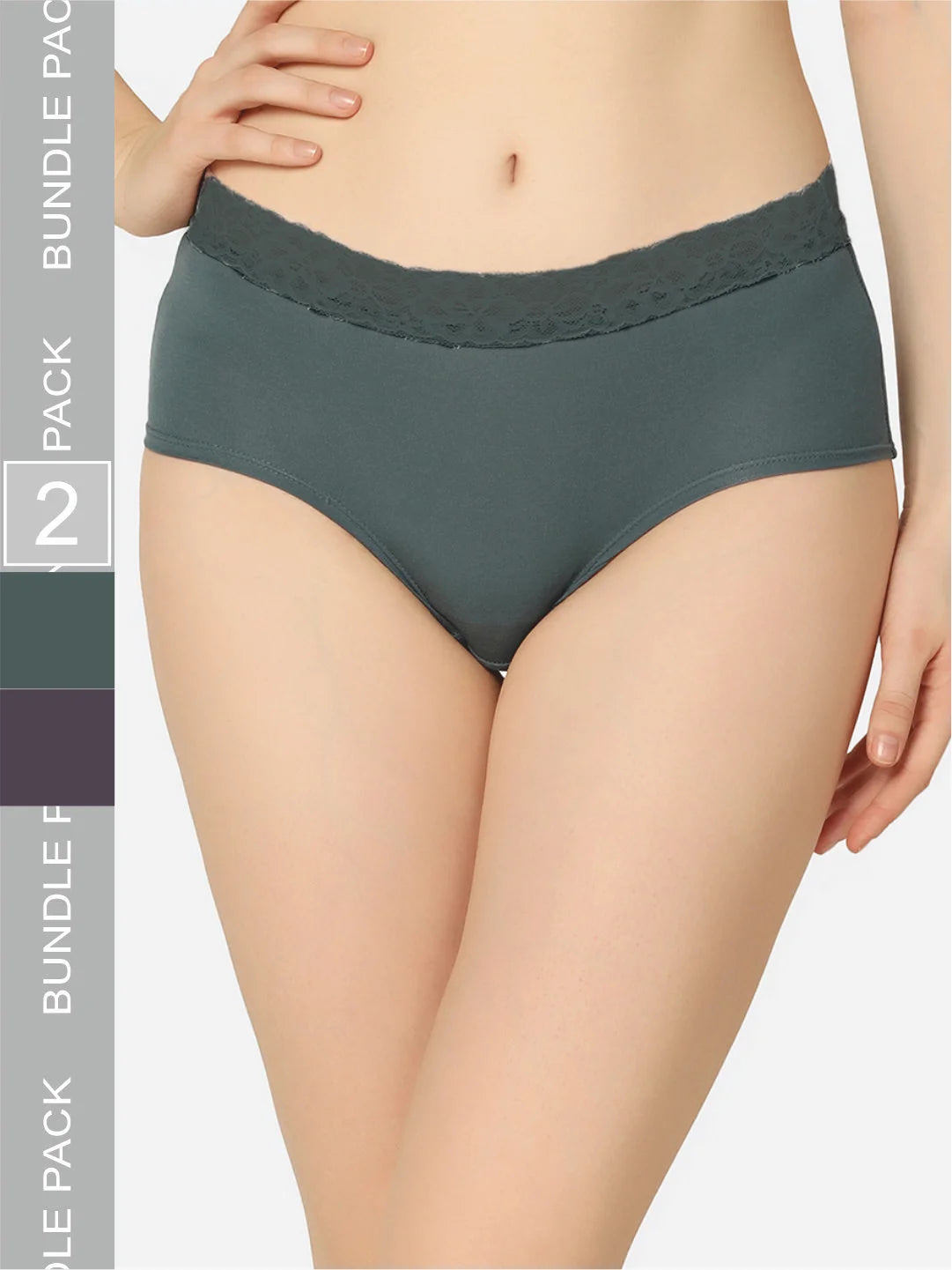 Pack Of 2 Soft Organic Cotton Everyday V- Shape Regular Panty - Da Intimo