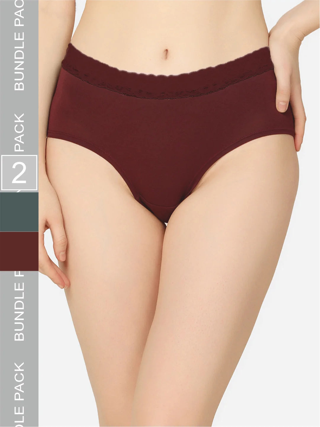 Pack Of 2 Soft Organic Cotton Everyday V- Shape Regular Panty - Da Intimo