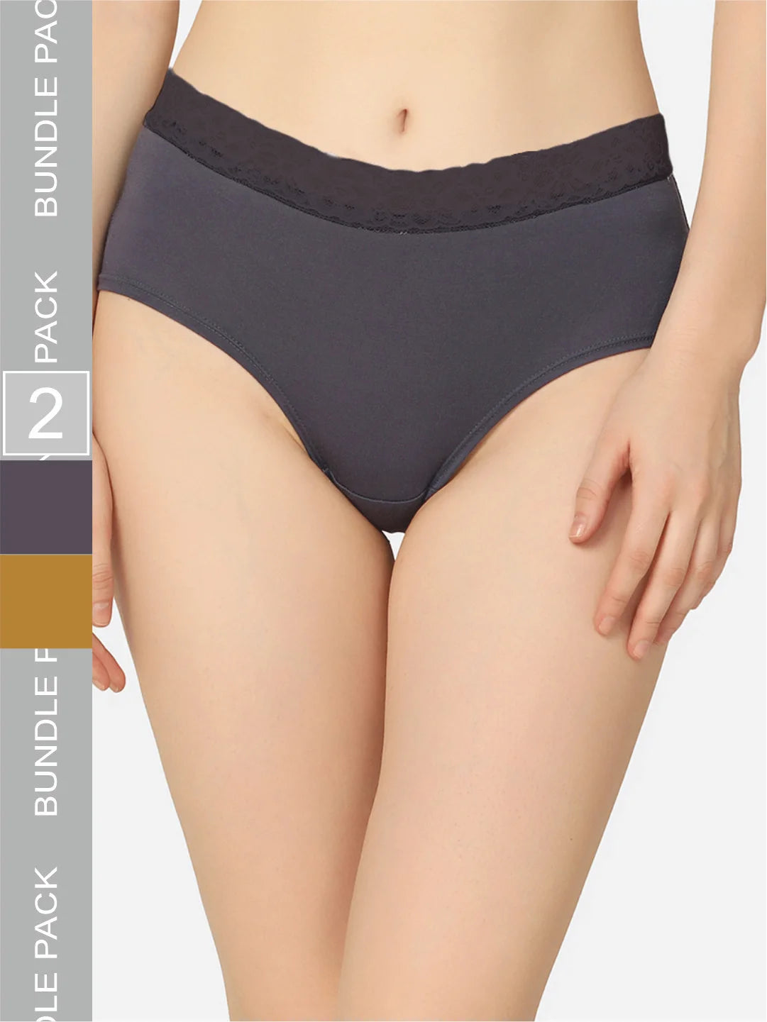 Pack Of 2 Soft Organic Cotton Everyday V- Shape Regular Panty - Da Intimo