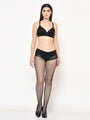 Black Solid Semi-Sheer Pantyhose Stocking