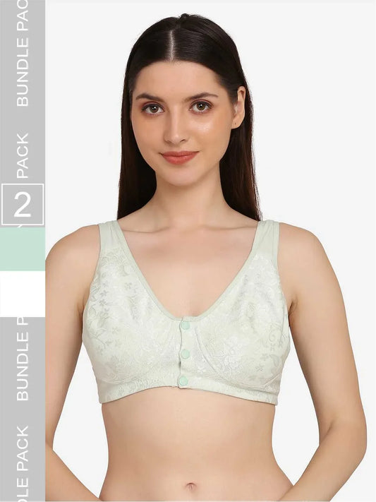 Mamma Presto Pack Of 2 Front Open Maternity Nursing Bra