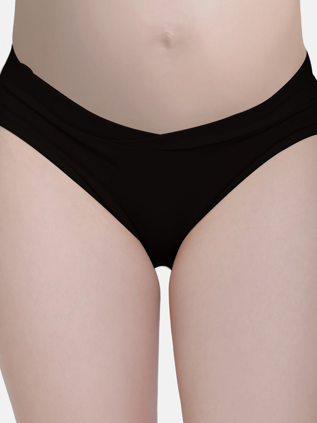 Low Waist Soft Cotton Black Maternity Panty - Da Intimo